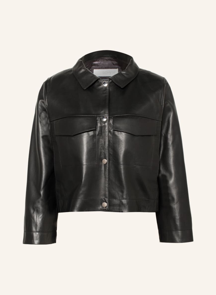 SCHYIA Leather jacket RIONA, Color: BLACK (Image 1)