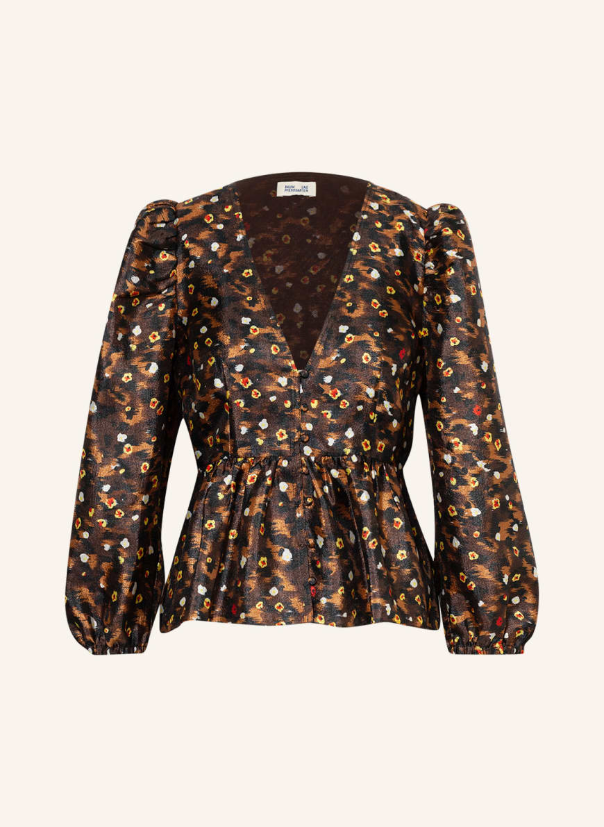 BAUM UND PFERDGARTEN Blouse MALLOW in brown/ black/ yellow ...