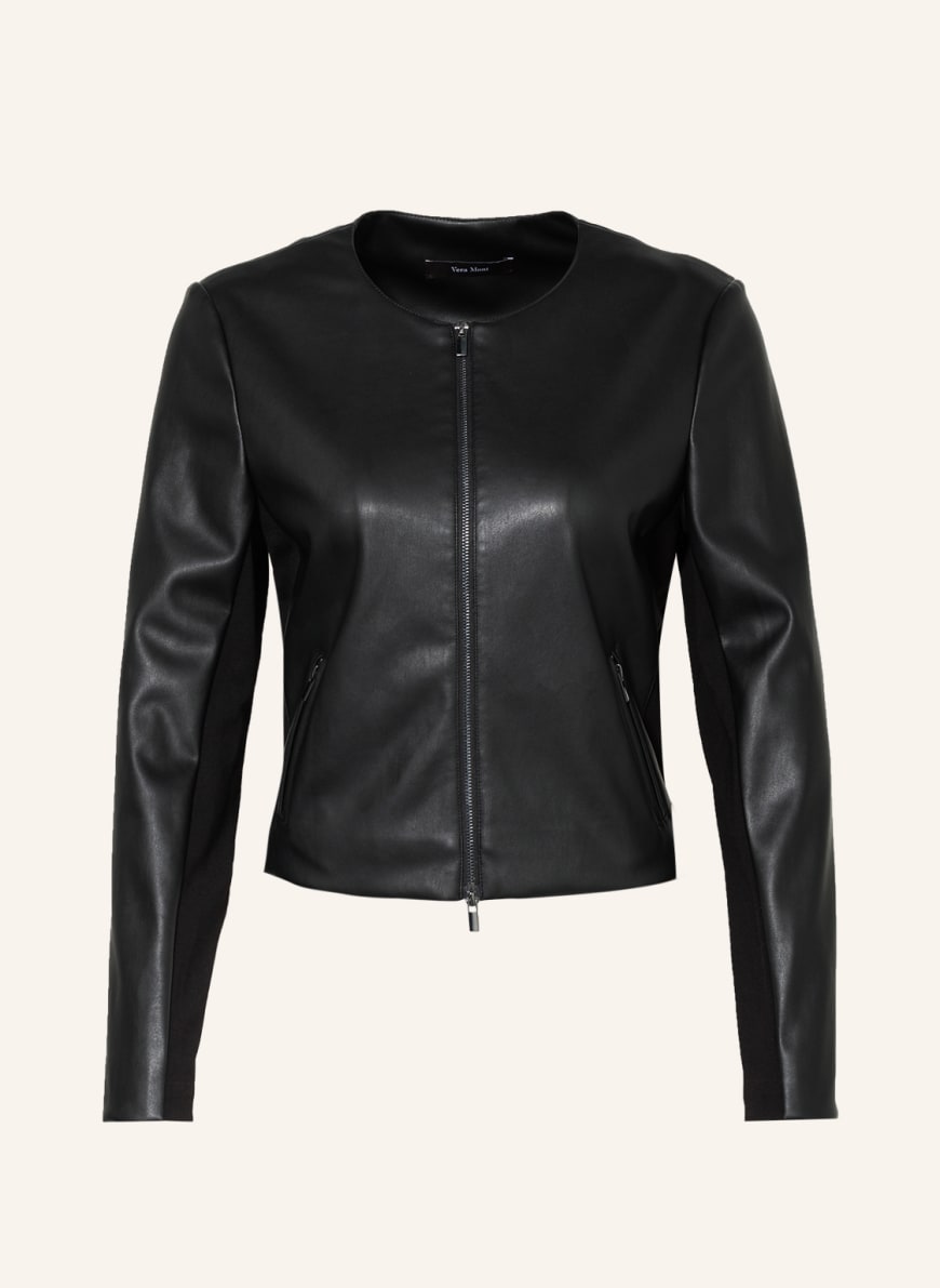 Vera Mont Jacket in leather look, Color: BLACK(Image 1)