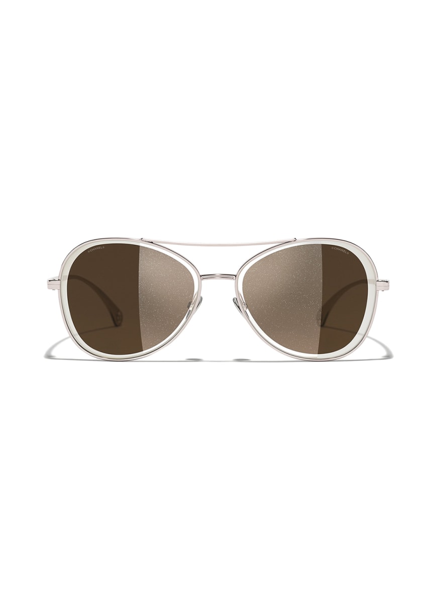 CHANEL Aviator sunglasses in c132ee - silver/brown | Breuninger