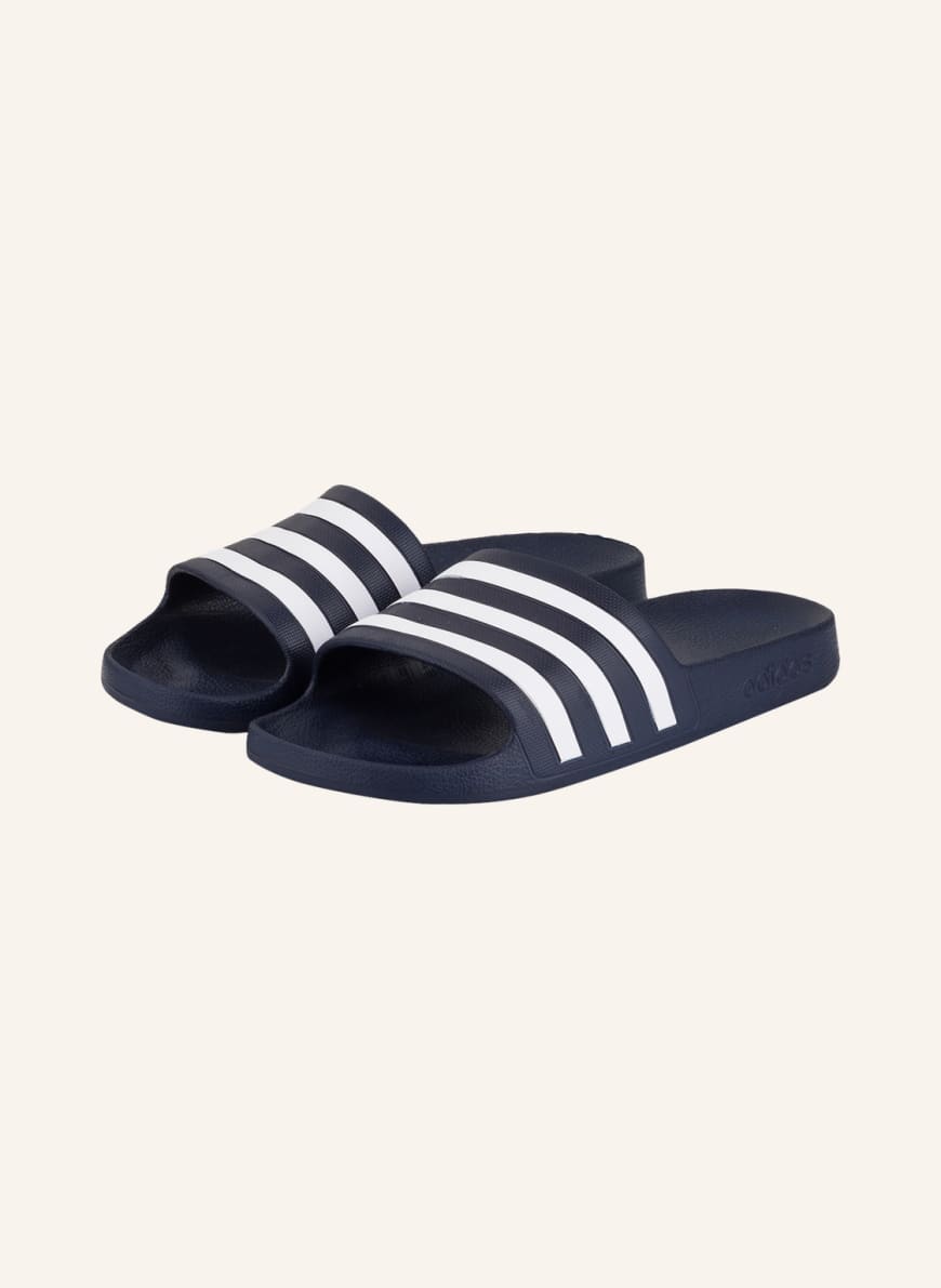 adidas Slides AQUA in dark blue/ white | Breuninger