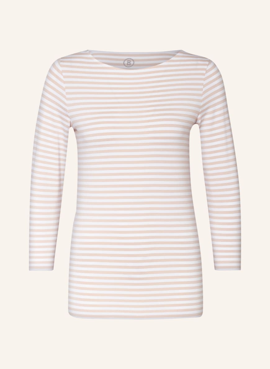 BOGNER Shirt LOUNA with 3/4 sleeve, Color: BEIGE/ WHITE(Image 1)