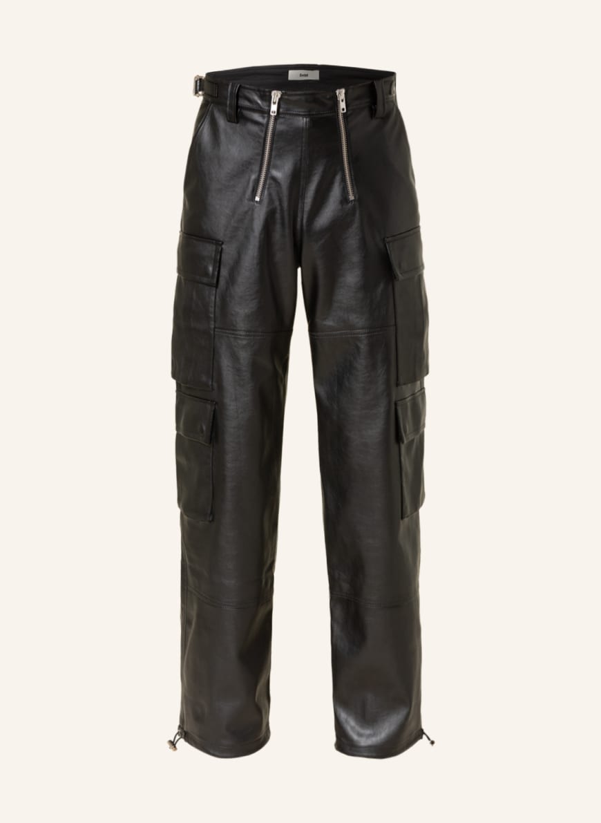 GmbH Cargo pants regular fit in leather 