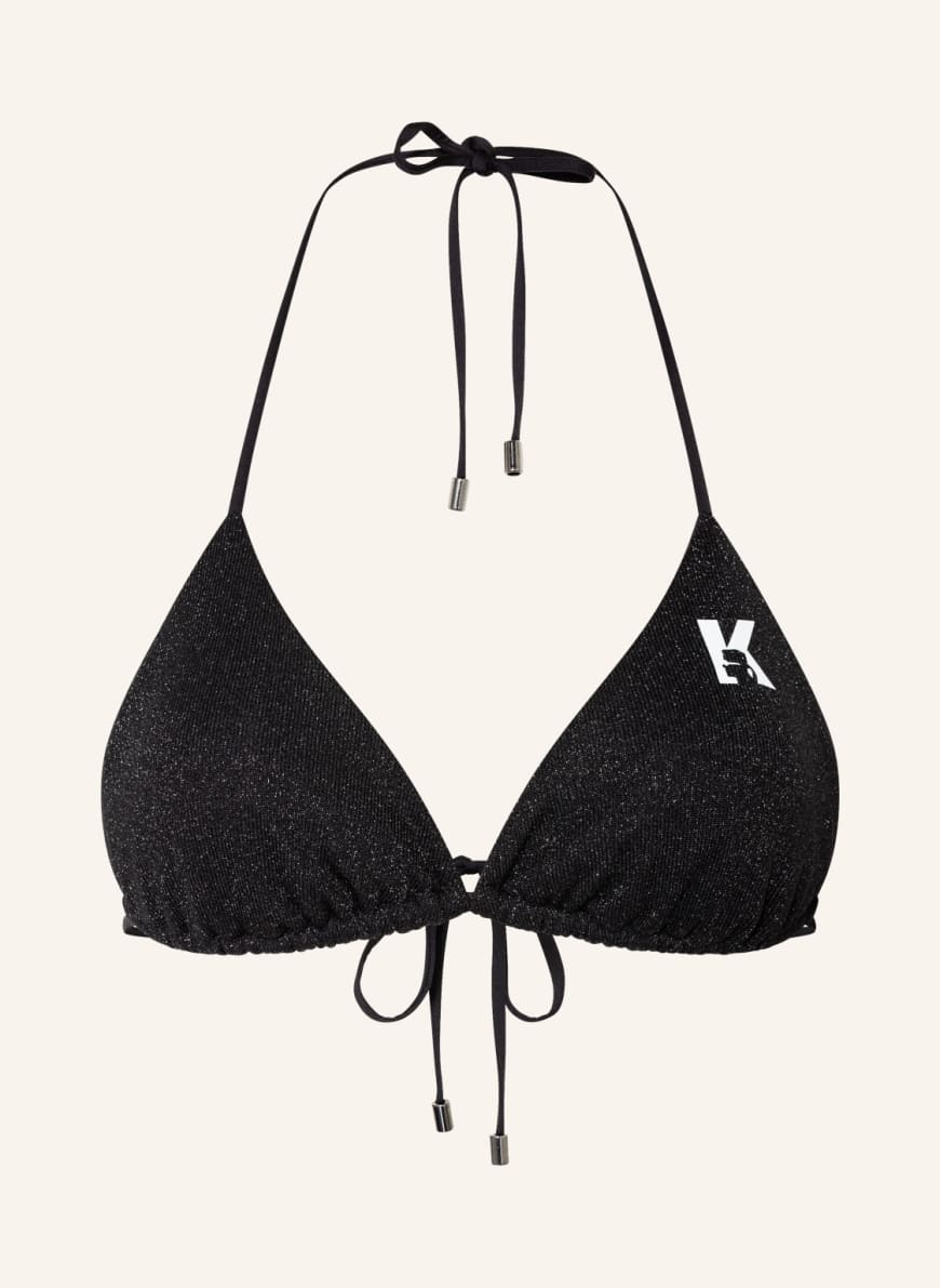 KARL LAGERFELD Triangle bikini top GLITTER in black - Buy Online! |  Breuninger