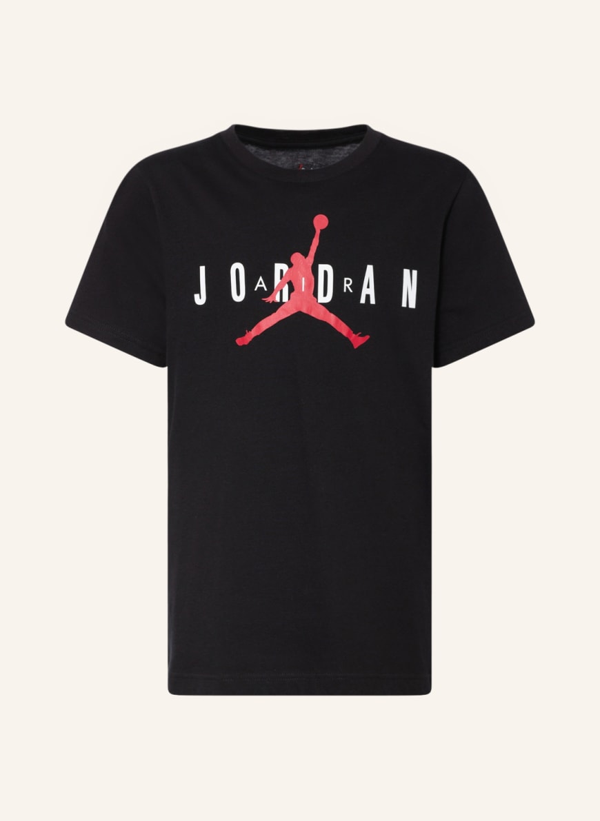 black red and white jordan shirt