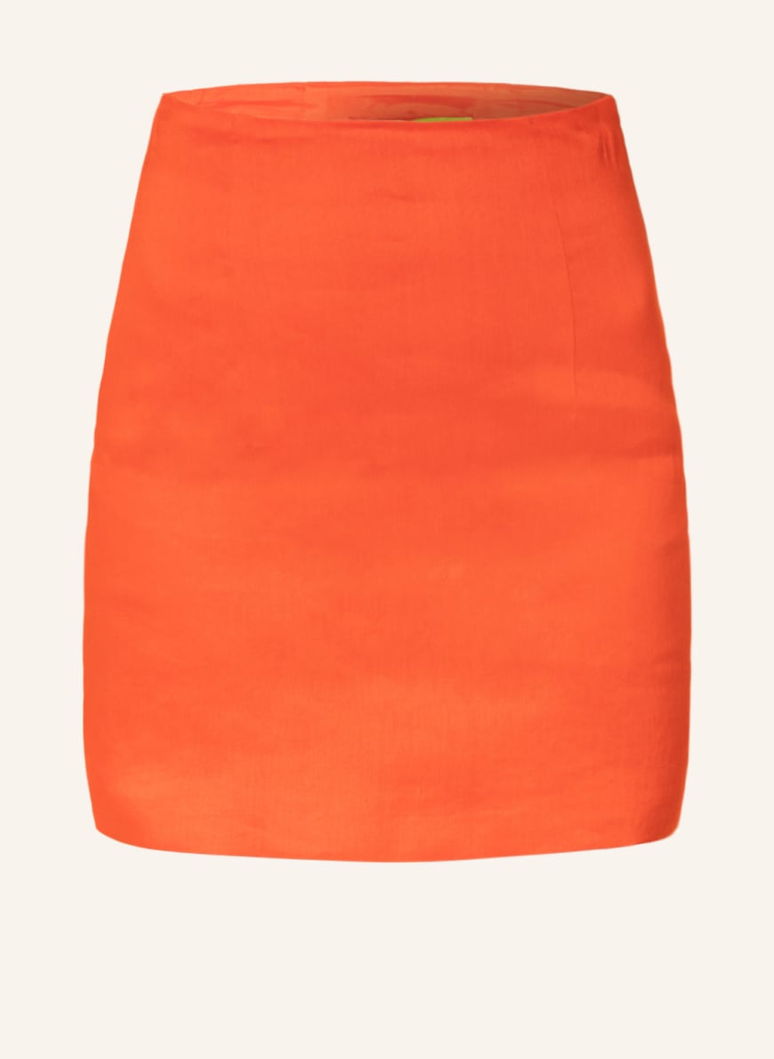 GAUGE81 Skirt MANI with linen, Color: NEON ORANGE (Image 1)