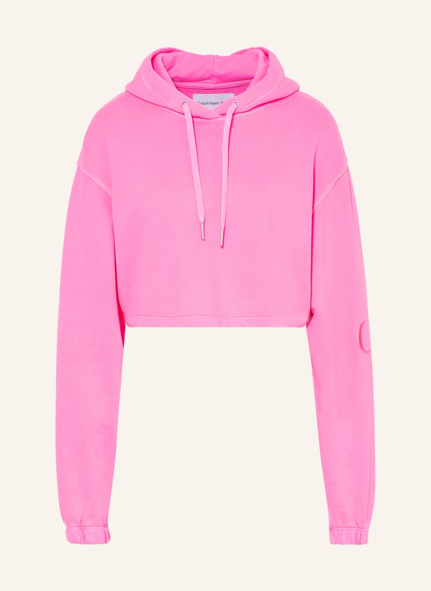 Calvin Klein Jeans Cropped hoodie in neon pink | Breuninger