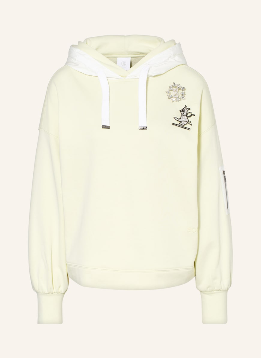 BOGNER Hoodie SAILA with decorative gems , Color: LIGHT YELLOW (Image 1)