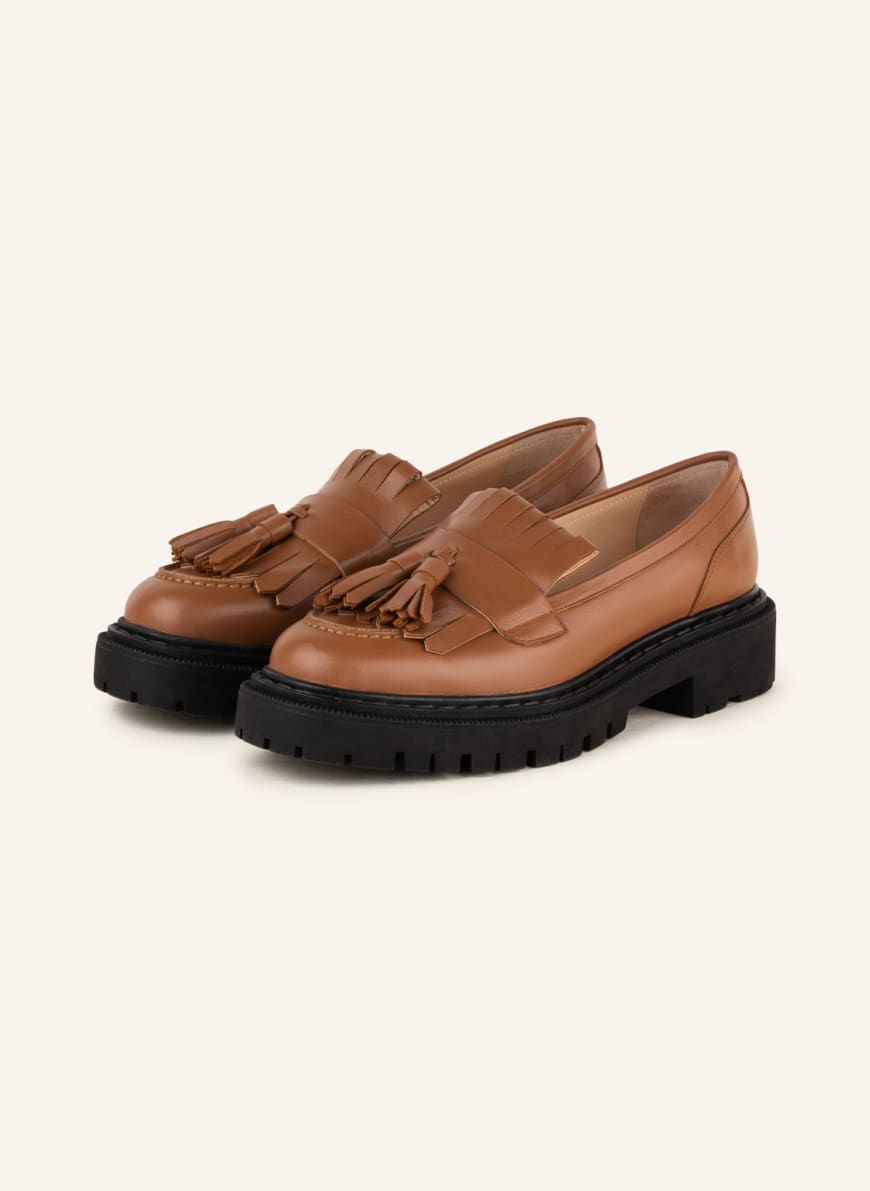 RIANI Platform loafers, Color: LIGHT BROWN(Image 1)