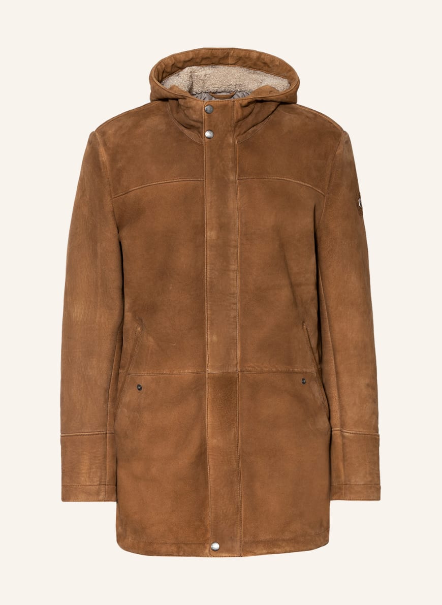 MILESTONE Leather jacket PINTO, Color: COGNAC (Image 1)