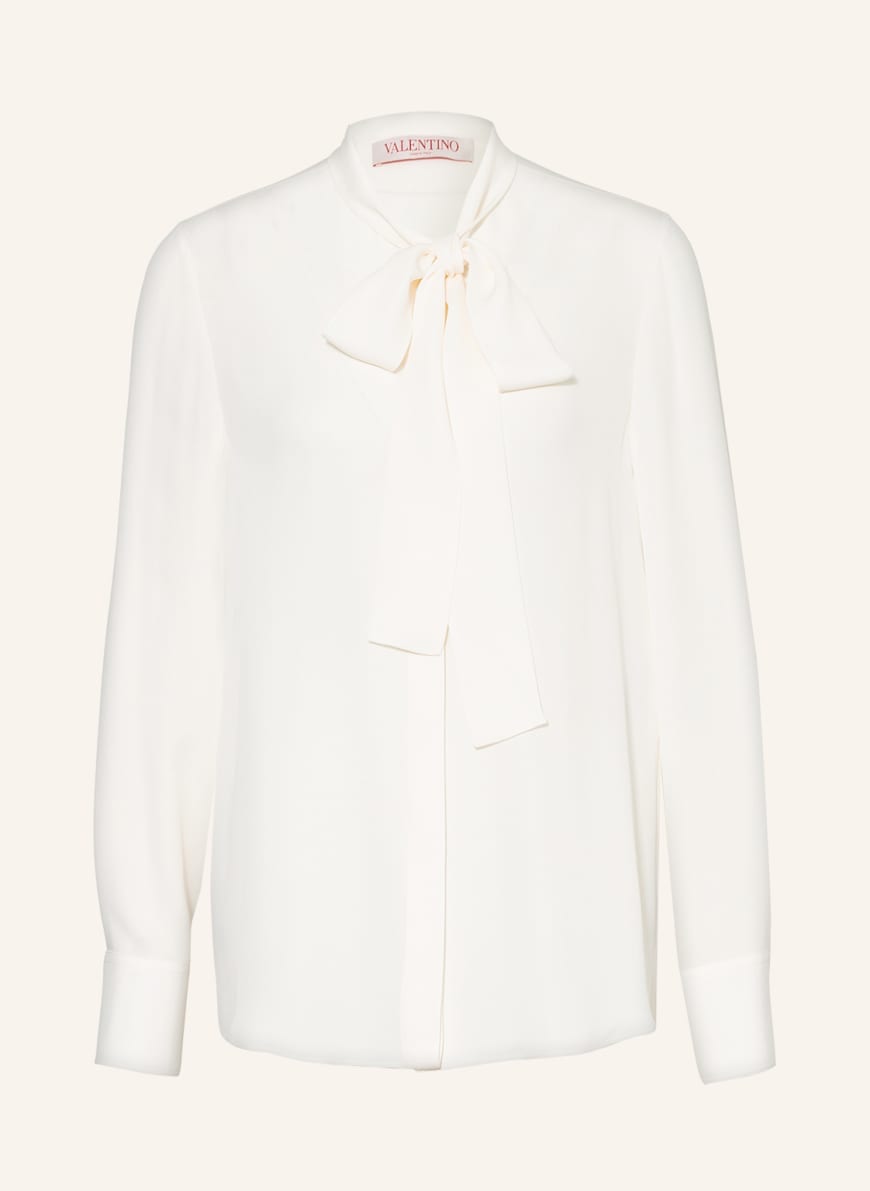 VALENTINO Bow-tie blouse in silk , Color: ECRU (Image 1)