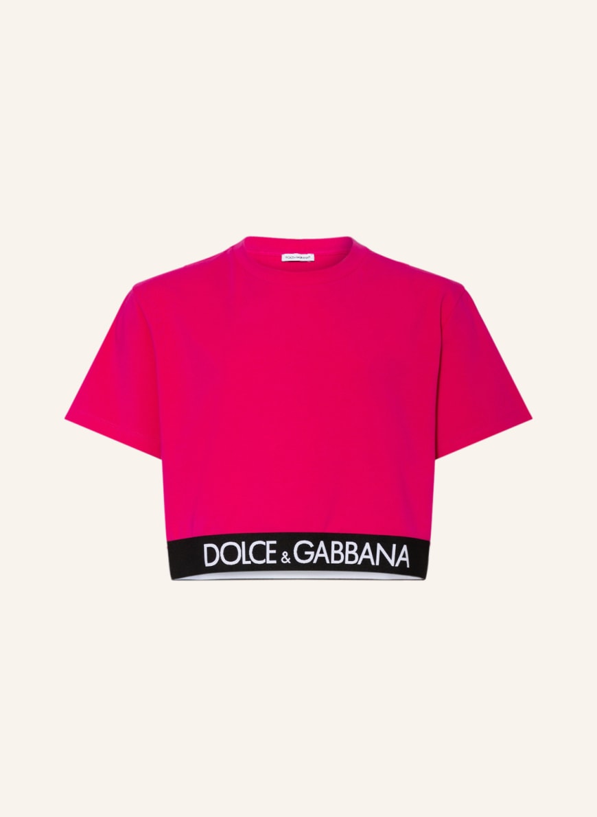 DOLCE & GABBANA Cropped T-Shirt, Farbe: PINK (Bild 1)