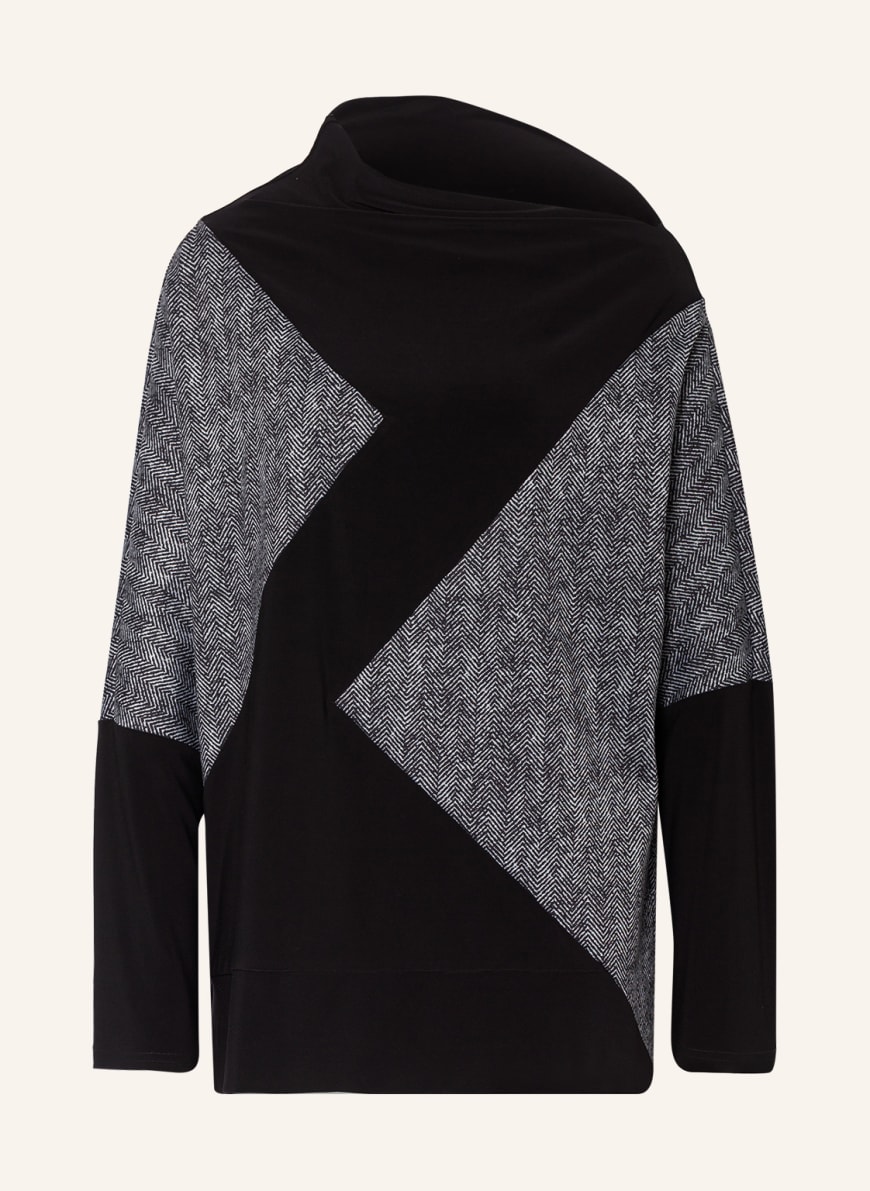 Joseph Ribkoff Pullover im Materialmix, Farbe: SCHWARZ/ GRAU (Bild 1)