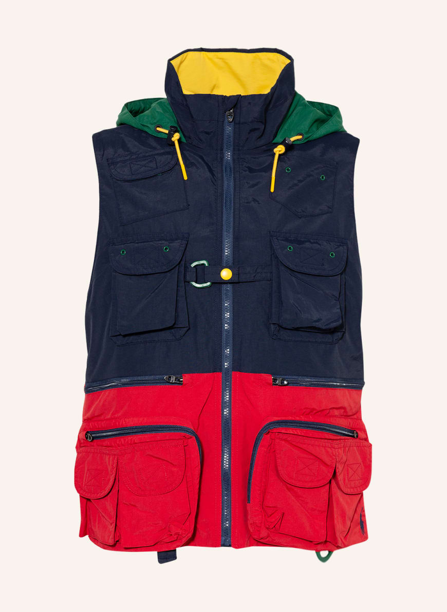 POLO RALPH LAUREN Utility vest, Color: DARK BLUE/ RED/ GREEN(Image 1)