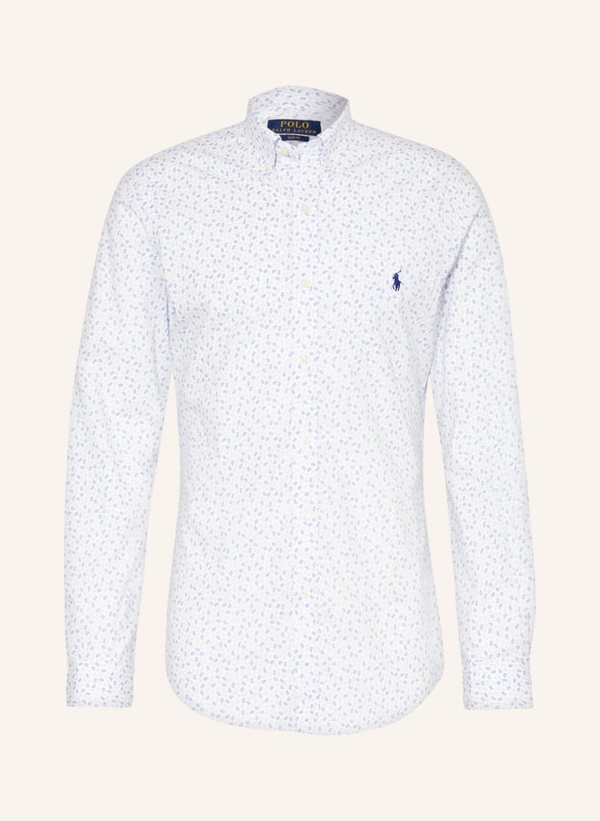 POLO RALPH LAUREN Shirt slim fit, Color: WHITE/ LIGHT BLUE (Image 1)
