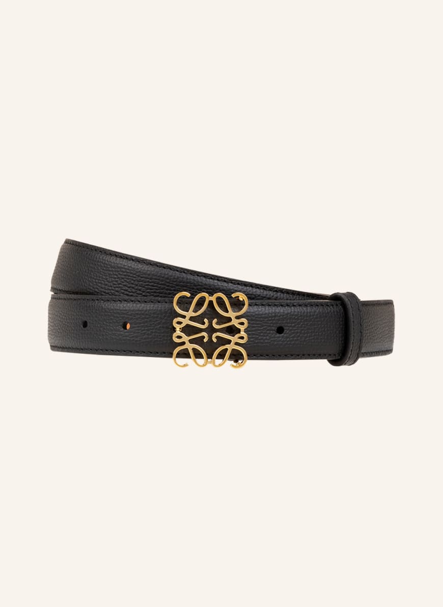 LOEWE Leather belt ANAGRAM in black  Breuninger