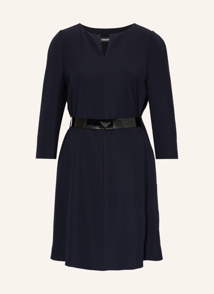 EMPORIO ARMANI Dress with 3/4 sleeves, Color: DARK BLUE (Image 1)