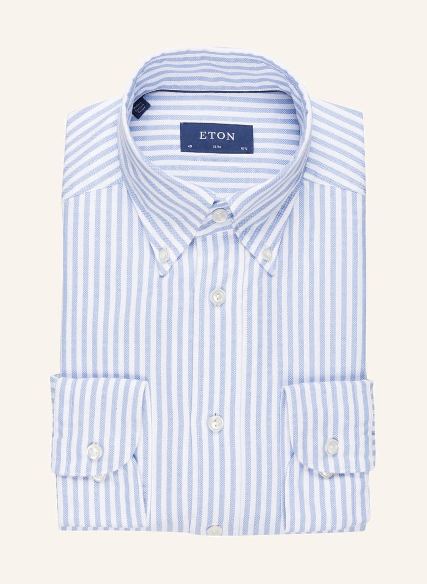 Betasten Spanje Gemaakt van ETON Shirt slim fit in blue/ white | Breuninger
