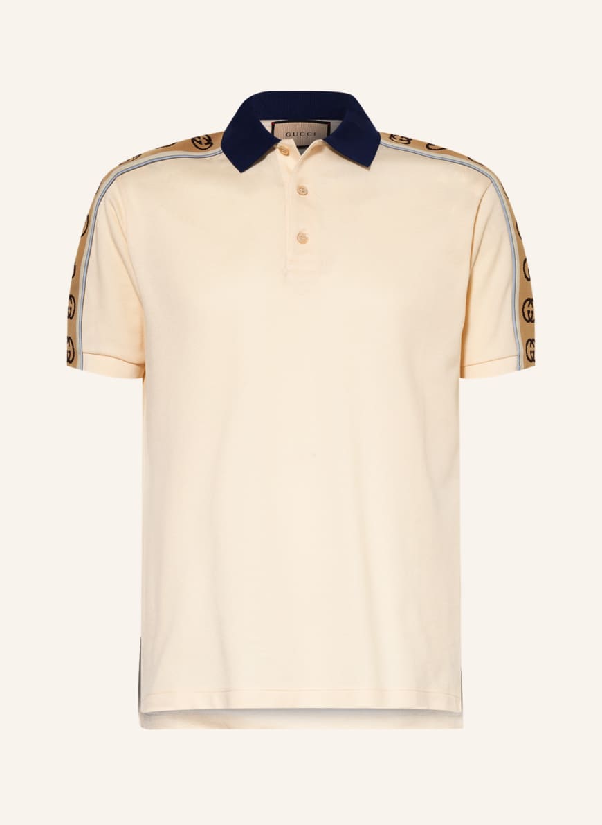 GUCCI Piqué polo shirt regular fit, Color: CREAM (Image 1)