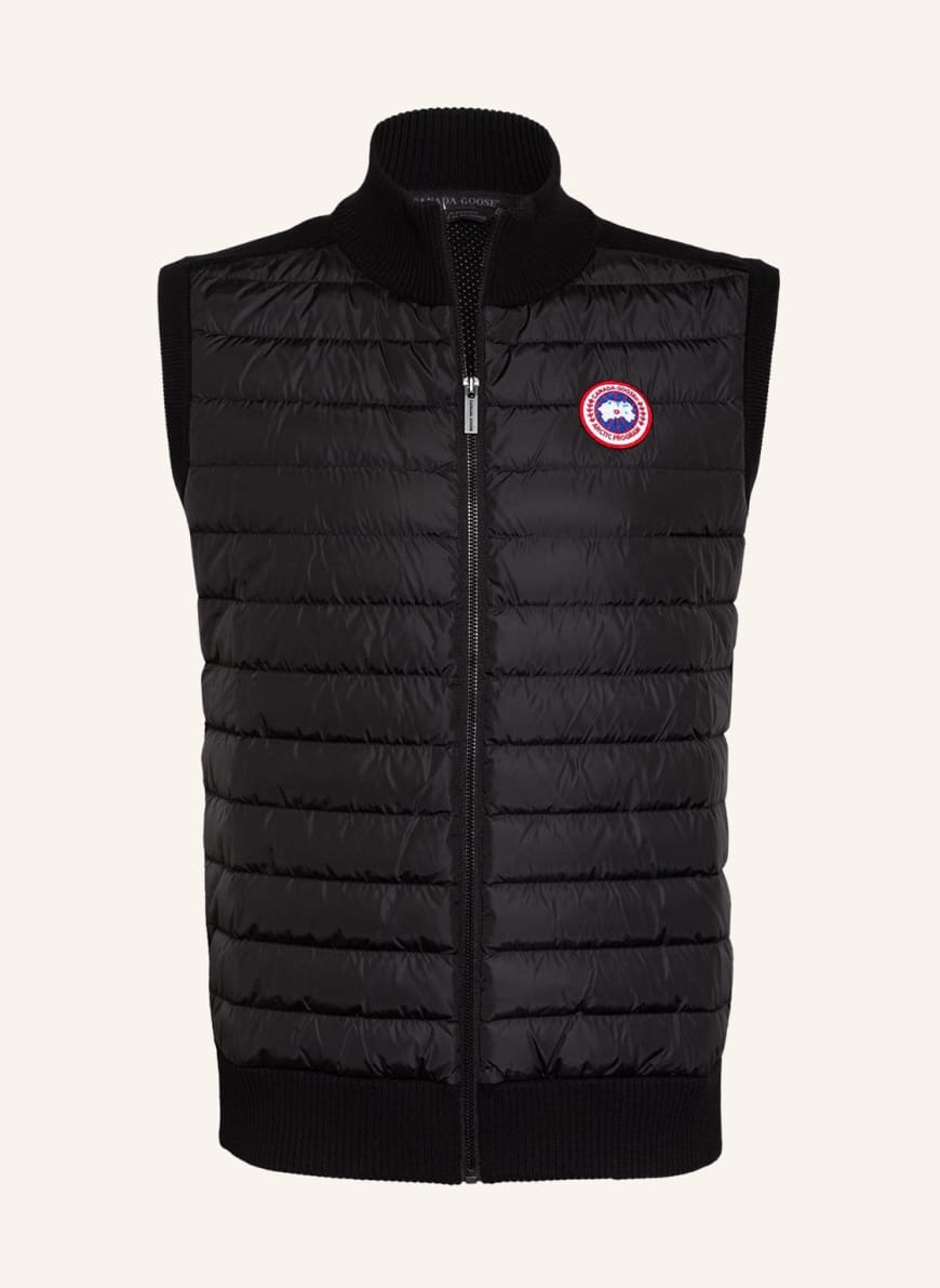 CANADA GOOSE Down vest HYBRIDGE in mixed materials , Color: BLACK (Image 1)
