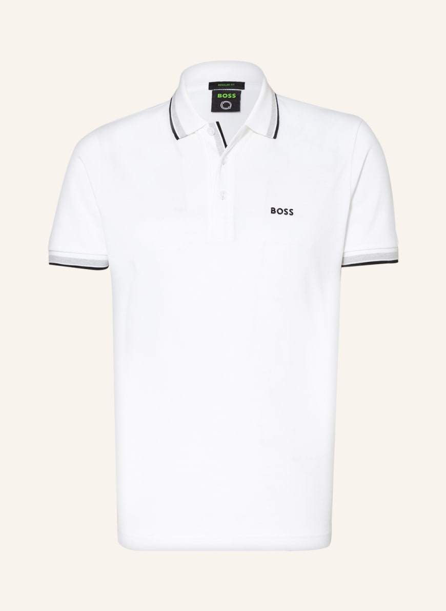 BOSS Piqué-Poloshirt PADDY CURVED Regular Fit, Farbe: WEISS (Bild 1)
