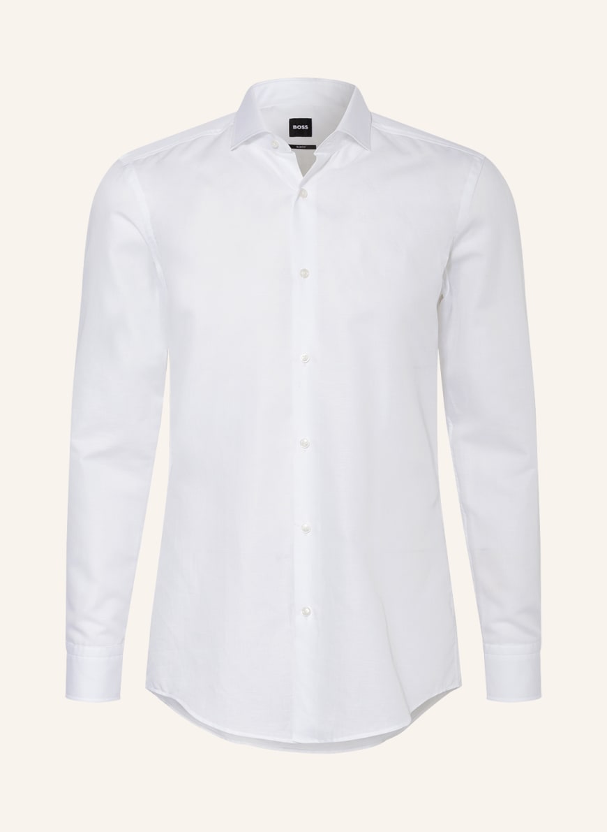 BOSS Hemd HANK Slim Fit mit Leinen, Farbe: WEISS (Bild 1)