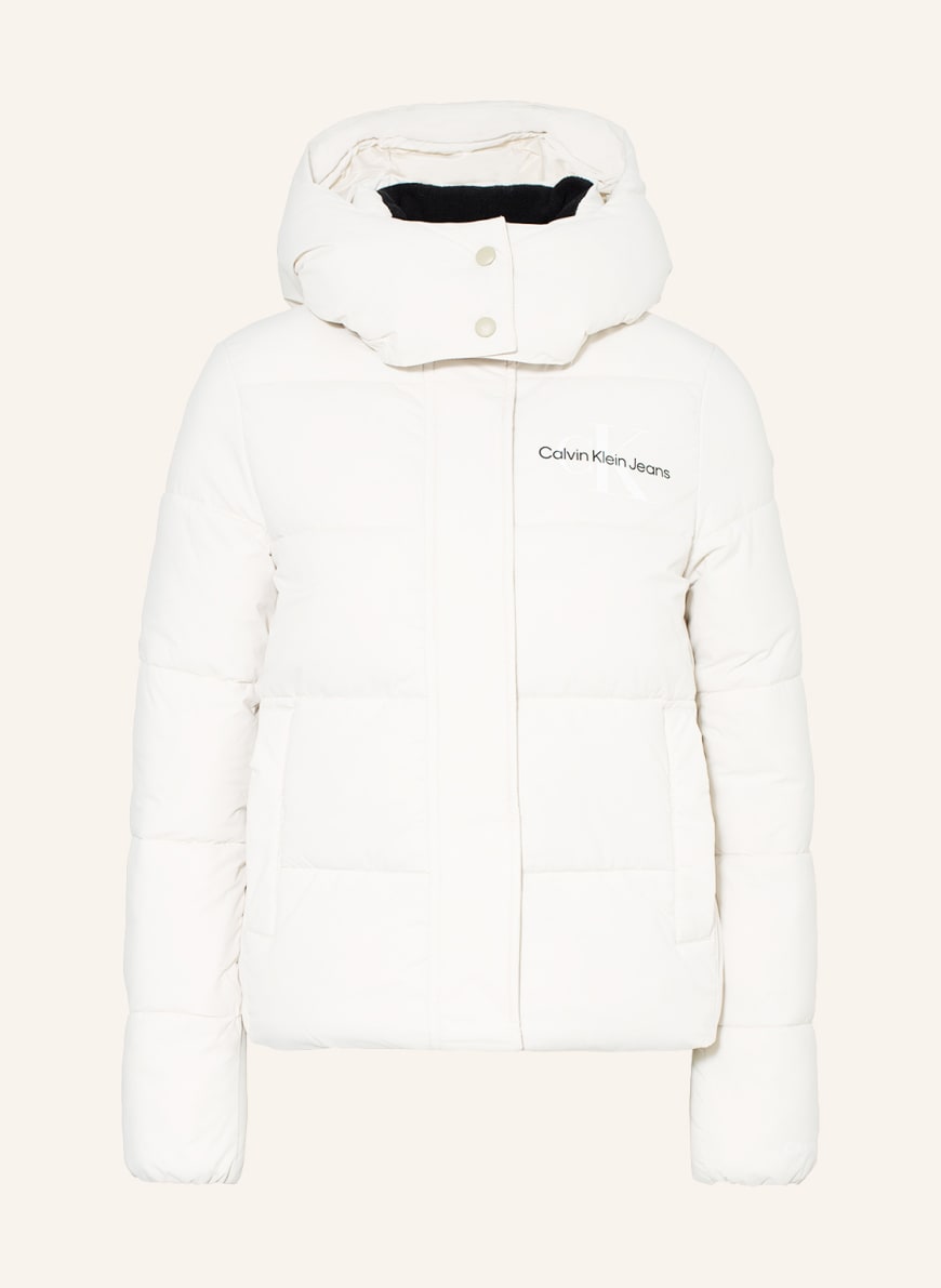 Calvin Klein Jeans Quilted jacket with detachable hood, Color: CREAM (Image 1)
