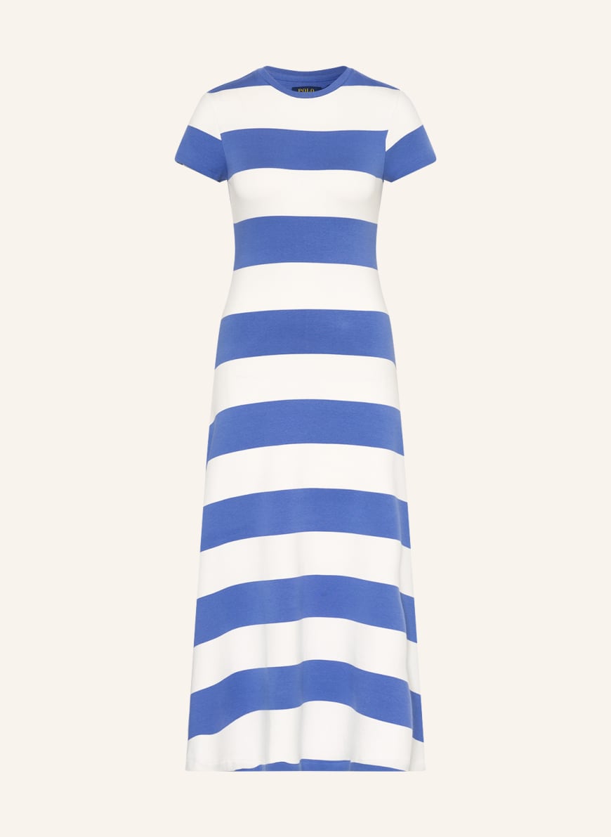 POLO RALPH LAUREN Jersey dress in white/ light blue | Breuninger