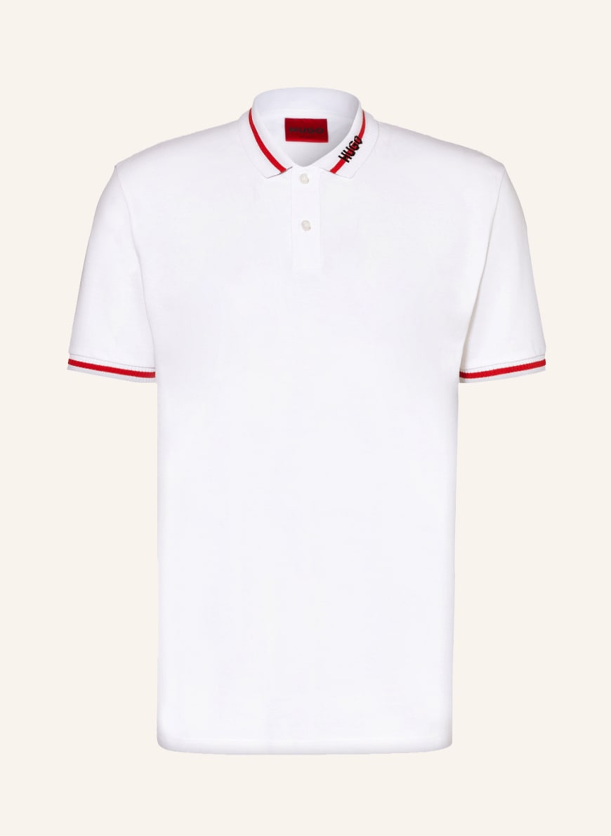 HUGO Piqué-Poloshirt DOSTNER Regular Fit, Farbe: WEISS (Bild 1)