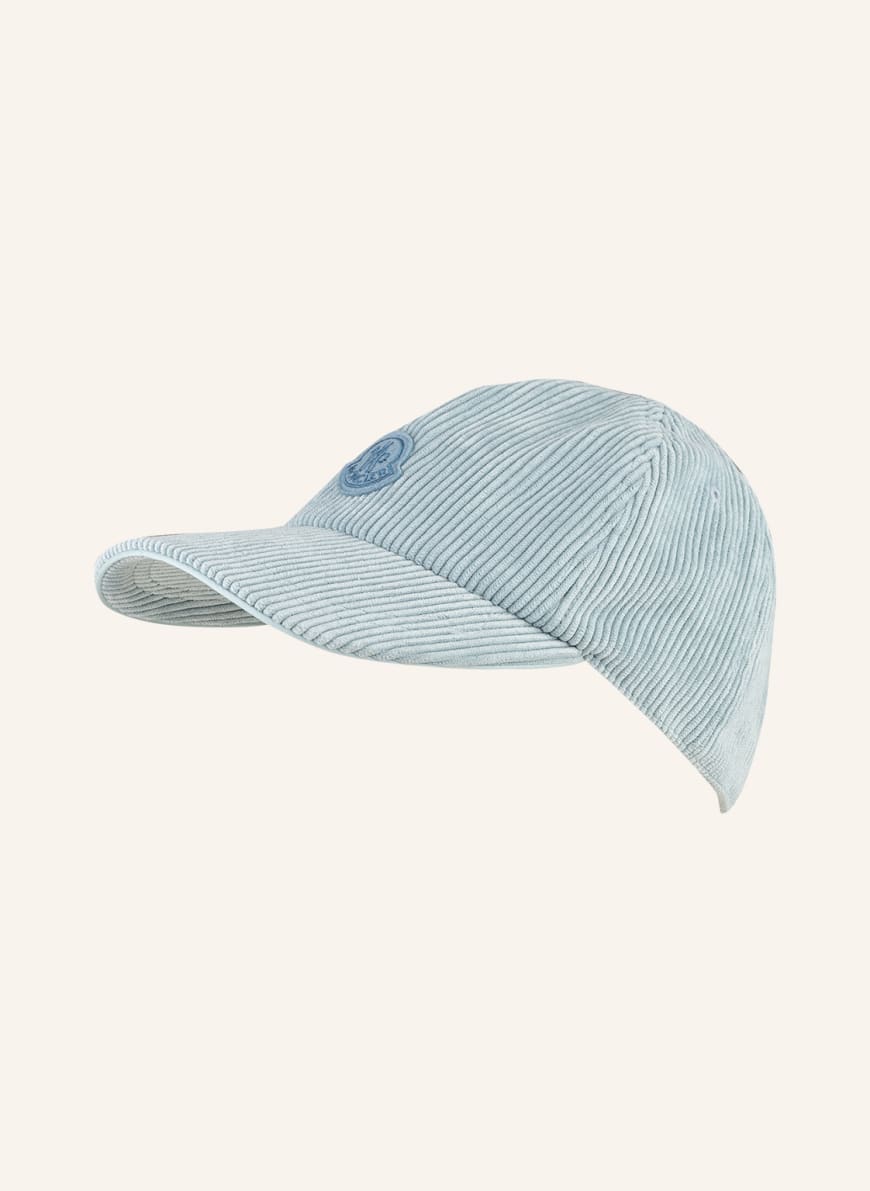 MONCLER Corduroy cap in light blue 