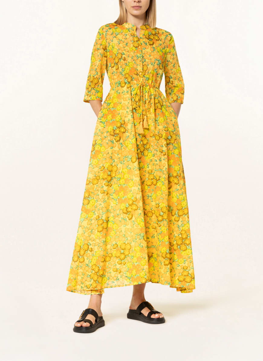 TORY BURCH Dress BLOSSOM with 3/4 sleeve in yellow/ orange/ green |  Breuninger
