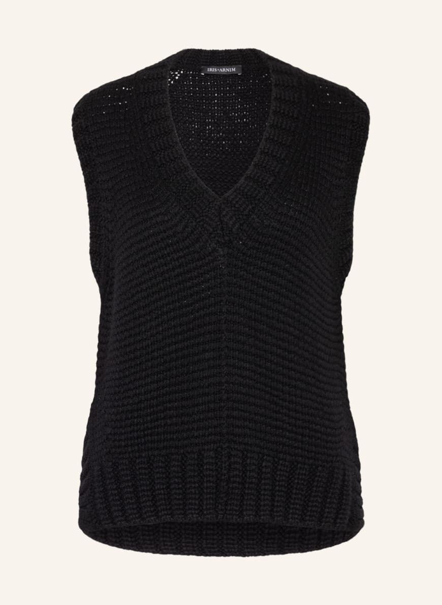 IRIS von ARNIM Cashmere sweater vest ANKA, Color: BLACK (Image 1)