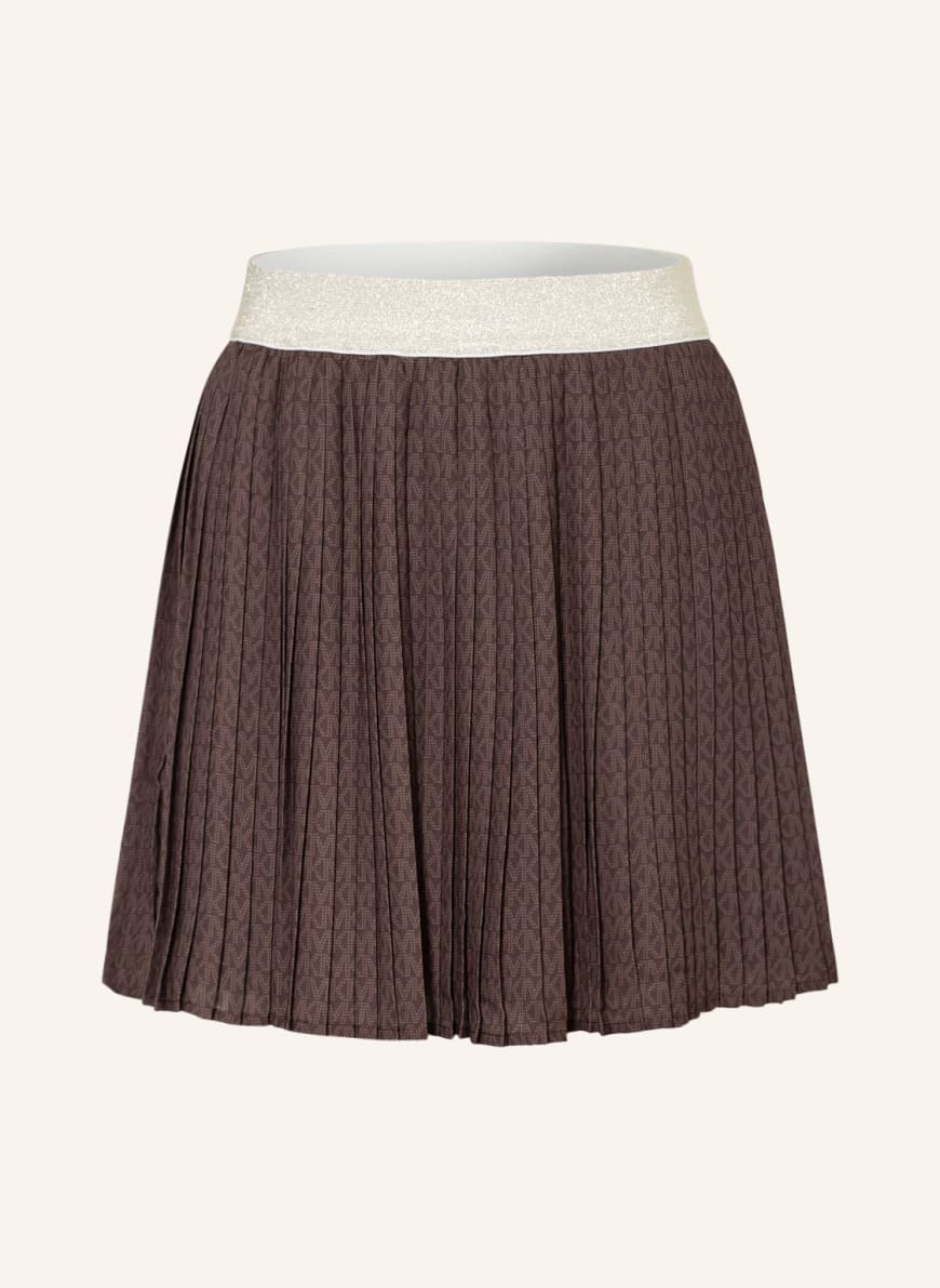 MICHAEL KORS Plisseerock, Farbe: BRAUN/ DUNKELBRAUN(Bild 1)