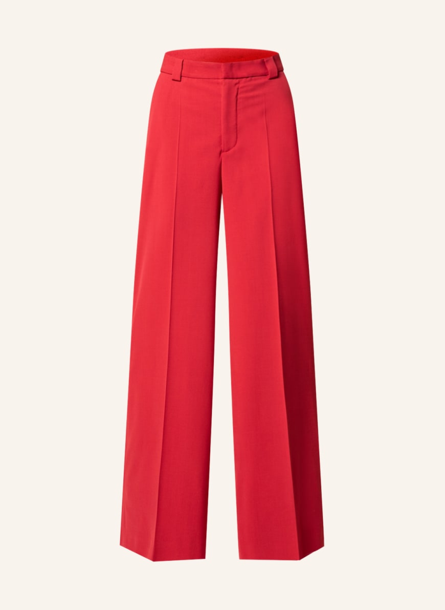 RED VALENTINO Wide leg trousers in red 