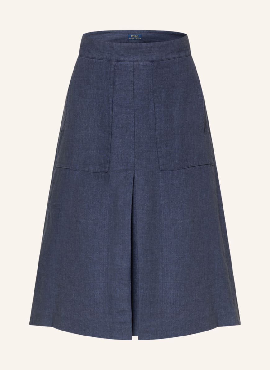 POLO RALPH LAUREN Leinenrock, Farbe: DUNKELBLAU(Bild 1)