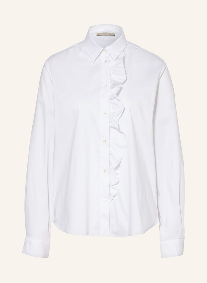 lilienfels Shirt blouse with ruffles, Color: WHITE (Image 1)
