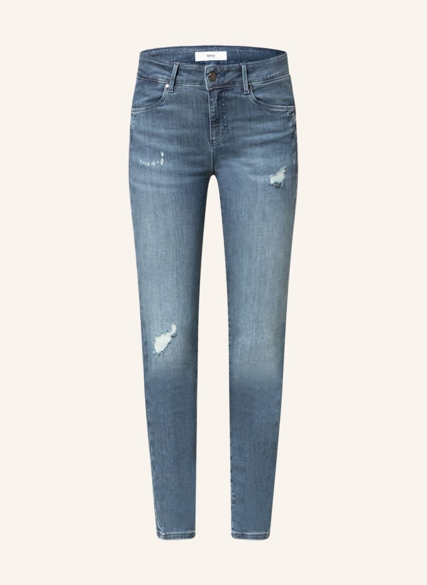 BRAX Skinny Jeans ANA mit Push-up-Effekt, Farbe: 17 USED DESTROYED BLUE(Bild 1)