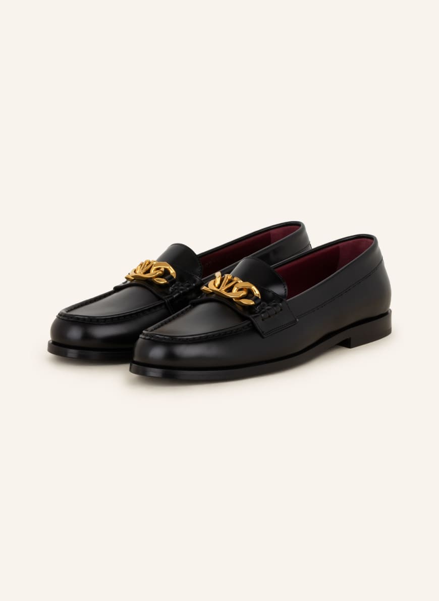 VALENTINO GARAVANI Loafers CHAINLOARD , Color: BLACK (Image 1)