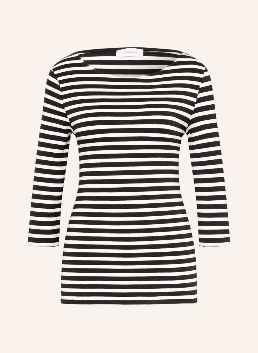 darling harbour Shirt with 3/4 sleeves, Color: BLACK/ WHITE (Image 1)