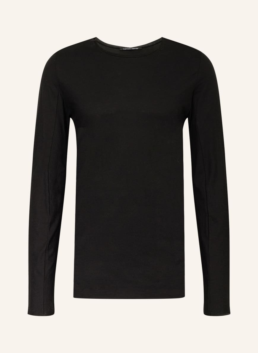 hannes roether Long sleeve shirt, Color: BLACK(Image 1)