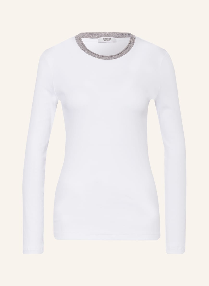 PESERICO Long sleeve shirt, Color: WHITE (Image 1)