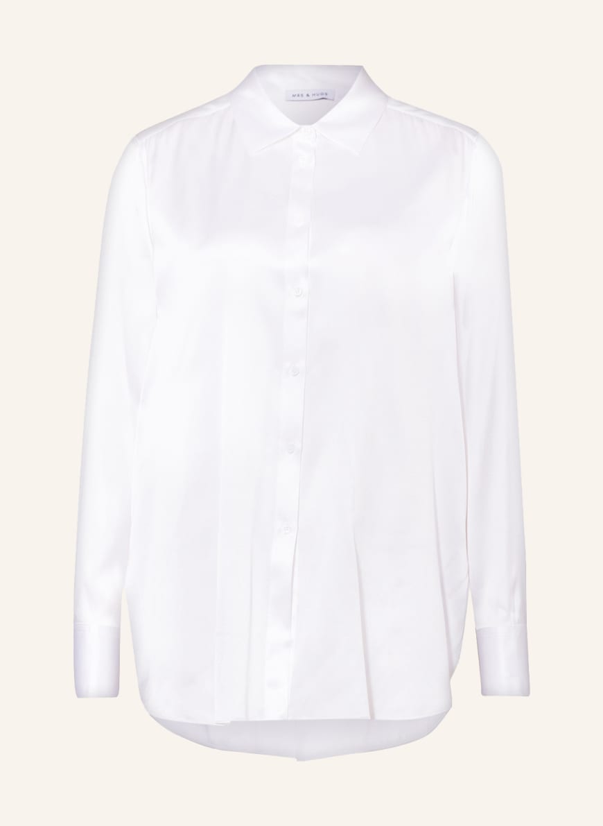 MRS & HUGS Shirt blouse in silk, Color: WHITE (Image 1)