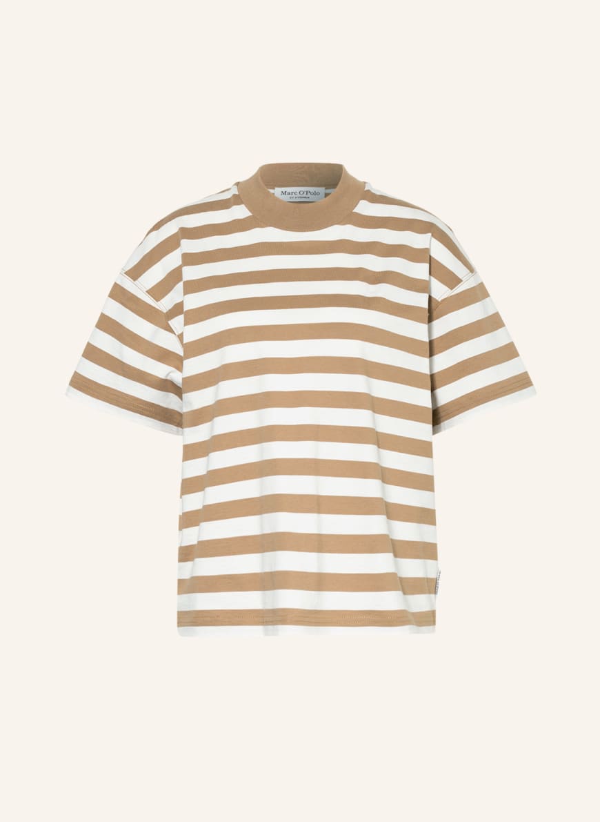 Marc O'Polo T-shirt, Color: CAMEL/ WHITE (Image 1)