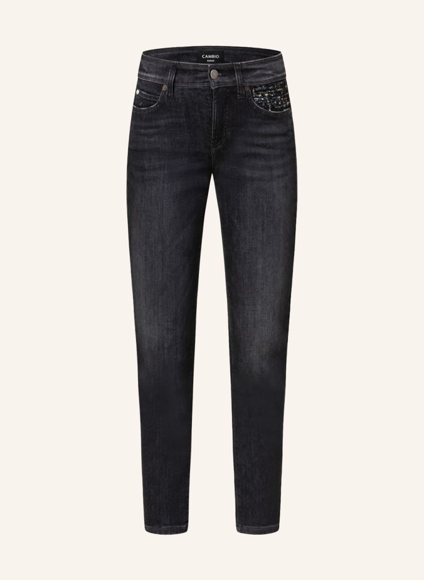 CAMBIO 7/8-Jeans PIPER mit Pailletten, Farbe: 5220 modern authentic black (Bild 1)