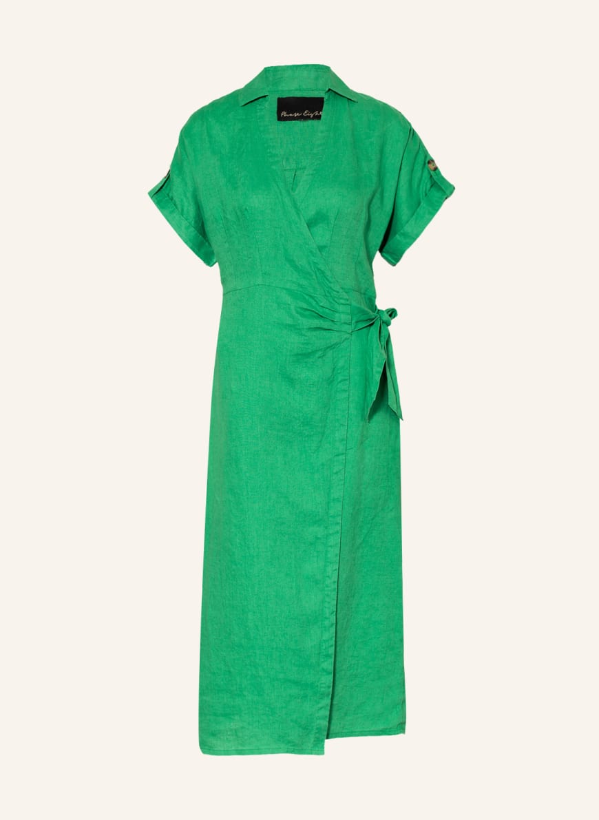 Phase Eight Wrap dress KAISA made of linen, Color: GREEN (Image 1)