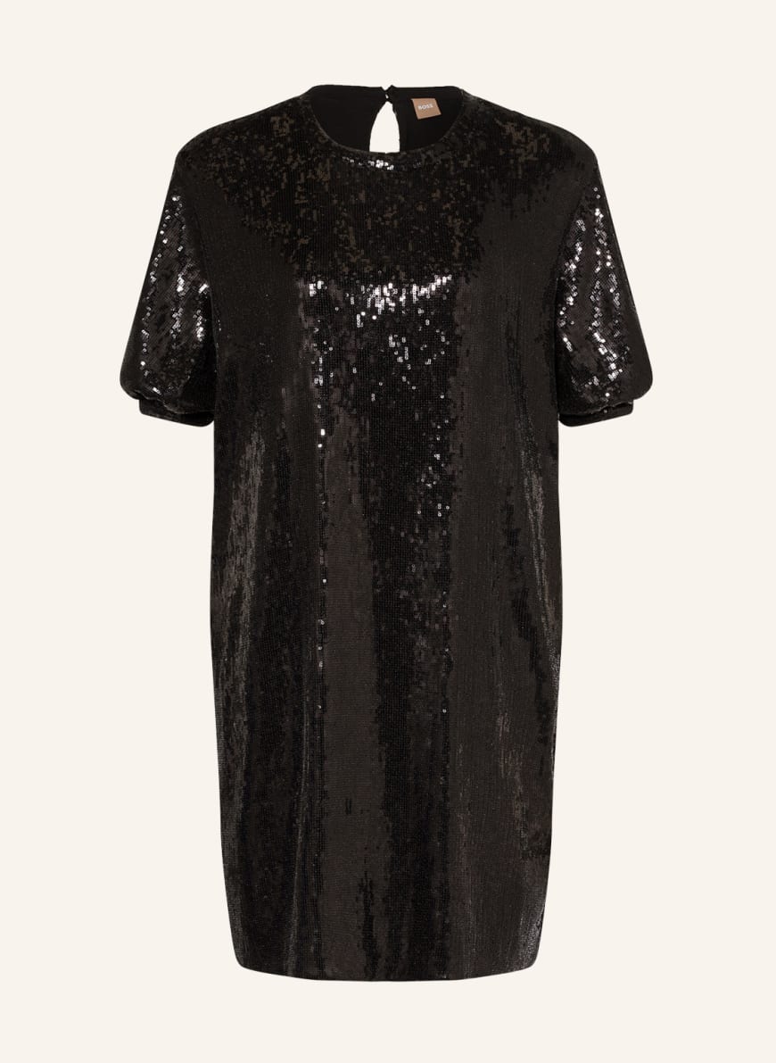 BOSS Kleid ESILCA mit Pailletten, Farbe: SCHWARZ (Bild 1)