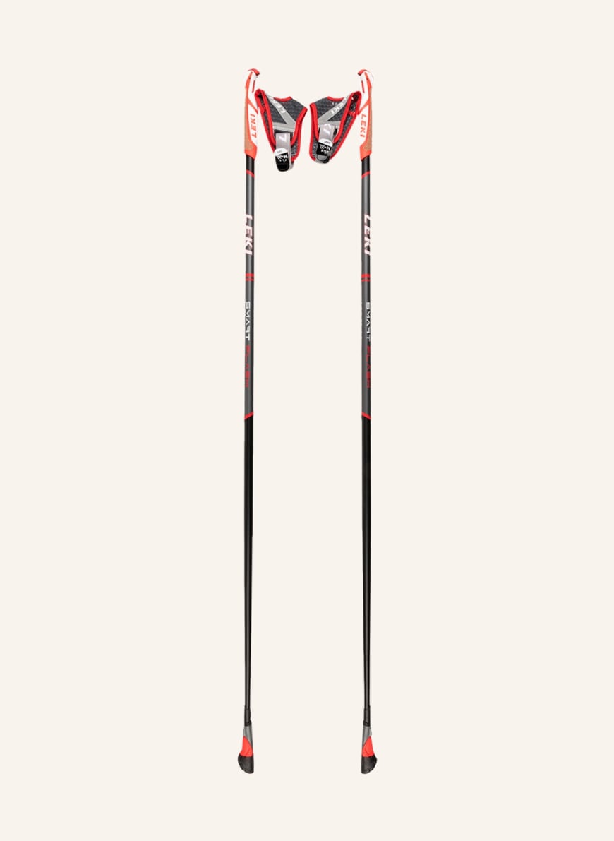 LEKI Nordic walking sticks SMART FLASH, Color: DARK GRAY/ RED (Image 1)