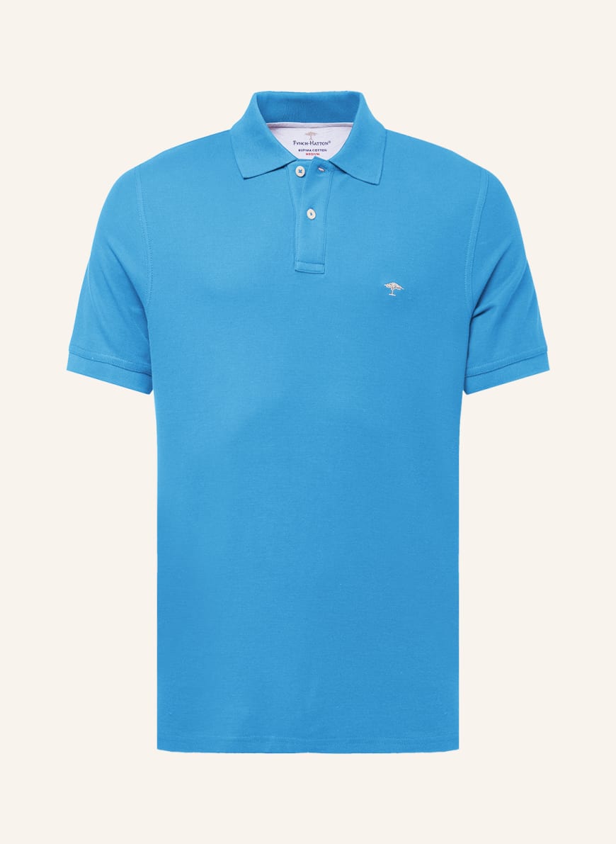 FYNCH-HATTON Piqué polo shirt, Color: BLUE(Image 1)