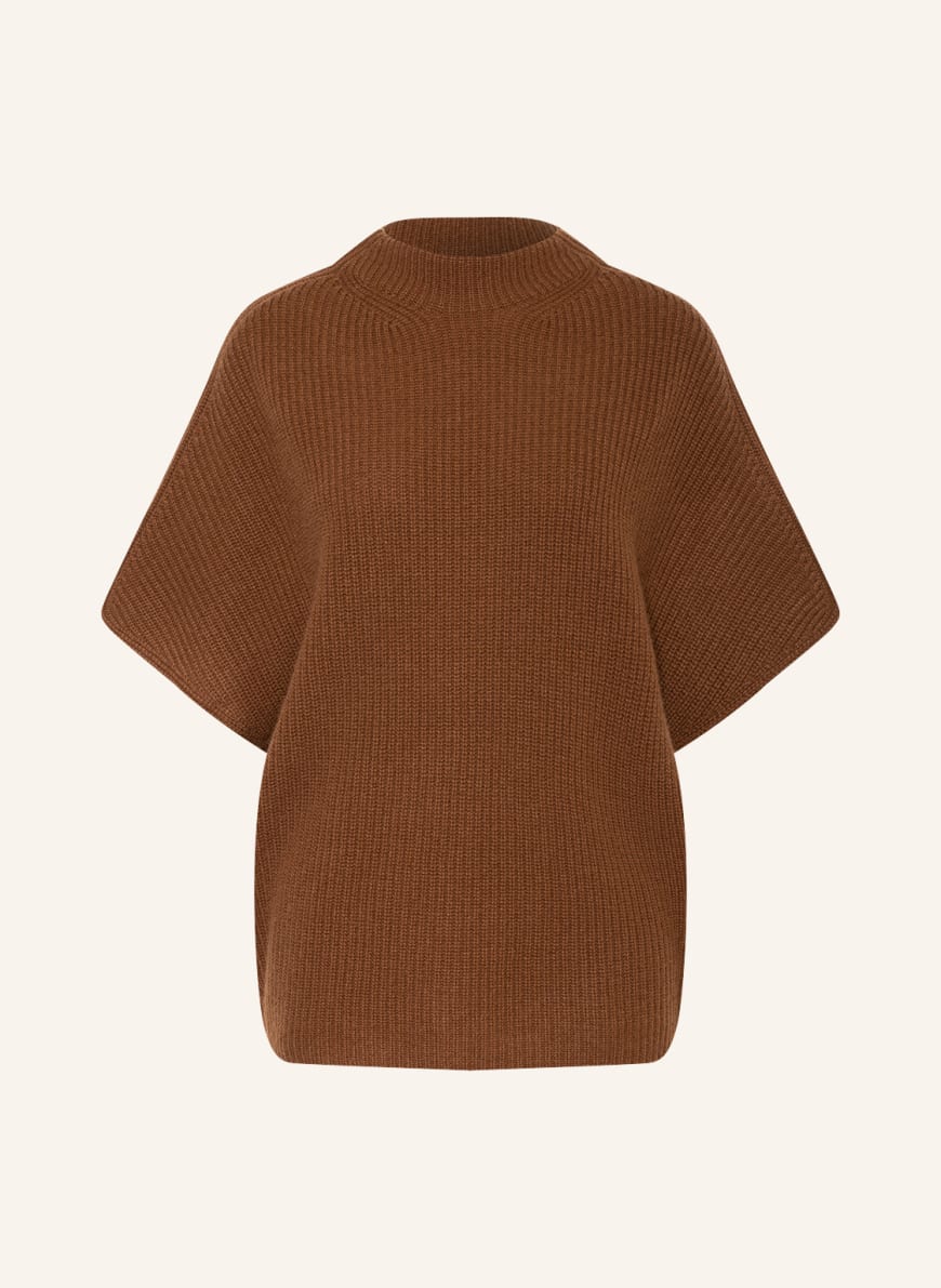 darling harbour Short sleeve sweater with cashmere , Color: COGNAC (Image 1)