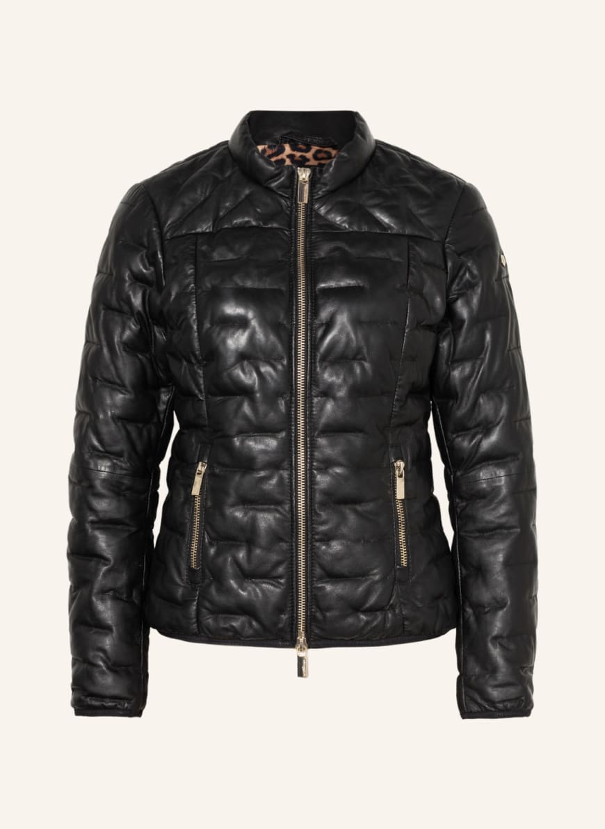 MILESTONE Leather jacket SINA , Color: BLACK (Image 1)